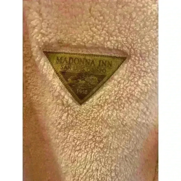 Madonna Inn Women's Vintage Pink Sherpa Quarter Zip Pullover Jacket M - Picture 6 of 11